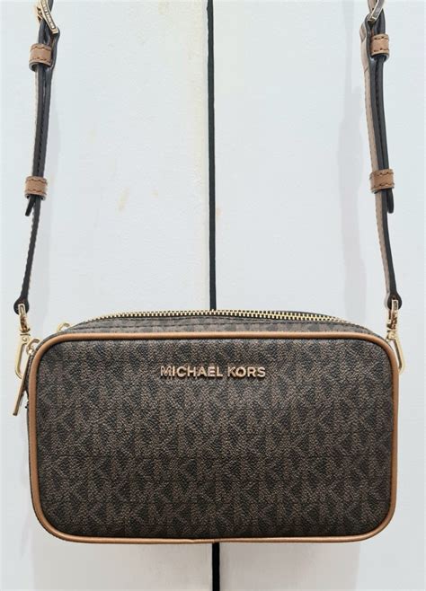 Michael Kors Connie Small Camera Bag in Bright White Multi